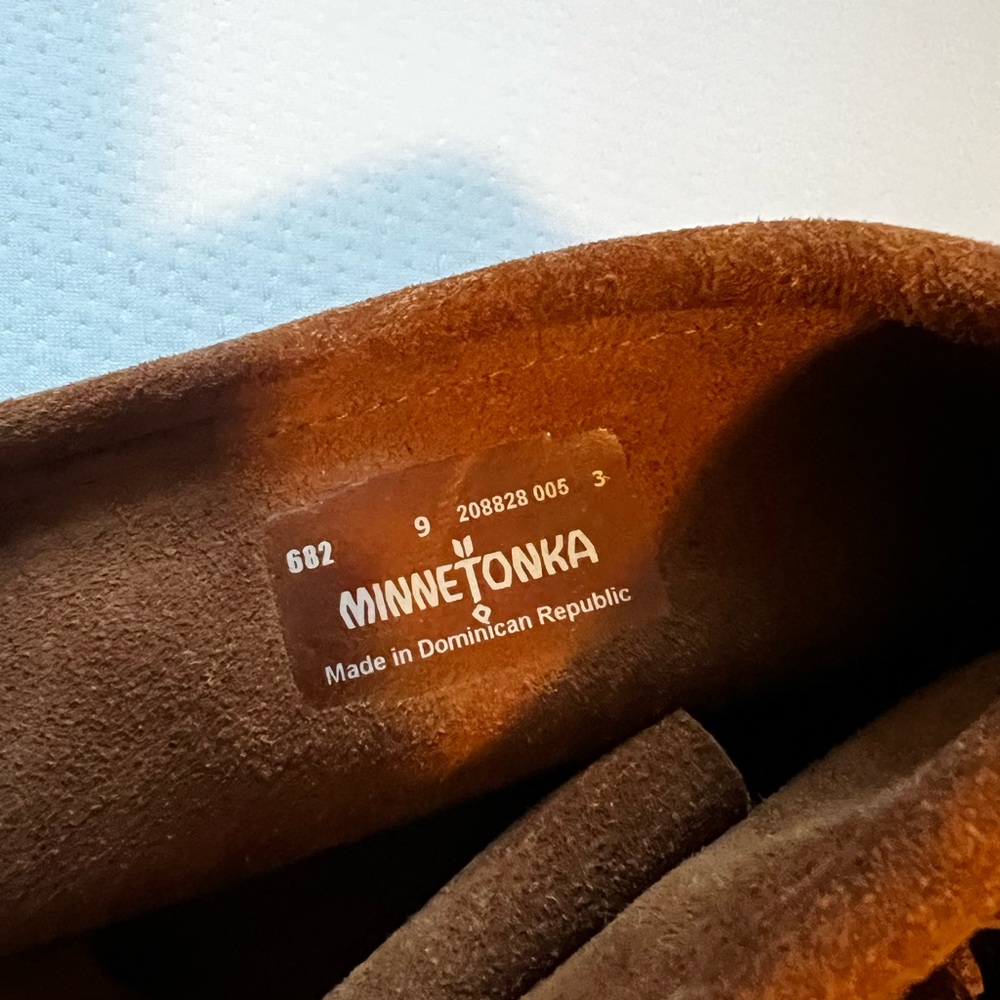 Minnetonka Brown Suede Fringe Moccasins - image 6
